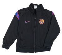Černá fotbalová propínací mikina - FC Barcelona Nike