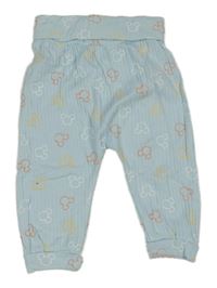 Světlemodré žebrované turecké tepláky s Mickey Disney