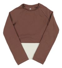 Kakaové sportovní crop triko F&F