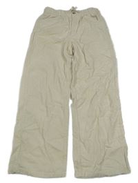 Smetanové manšestrové culottes kalhoty Zara