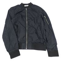 Černý šusťákový jarní bomber H&M