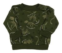 Khaki mikina s kostrami dinosaurů Primark
