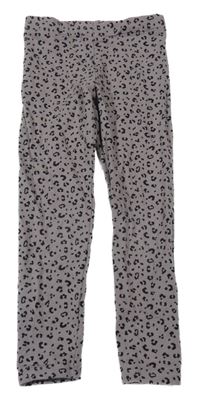 Hnědo-černé leopardí legíny H&M