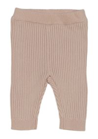 Světlerůžové žebrované pletené kalhoty George