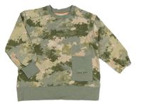 Khaki-béžová vzorovaná mikina s nápisem George