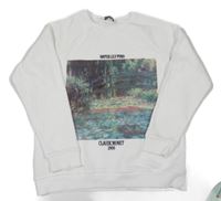 Smetanová mikina s potiskem - Claude Monet Primark