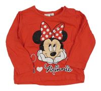 Červené triko s Minnie Disney