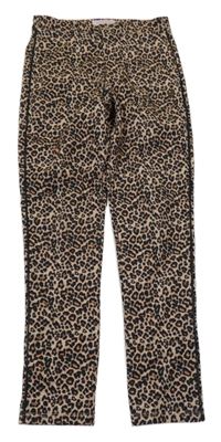 Béžovo-černé tregíny s leopardím vzorem Vingino