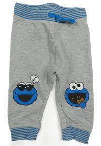 Šedo-modré tepláky s příšerkou H&M