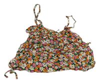 Barevný květovaný crop top George