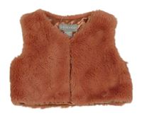 Broskvová kožešinová podšitá vesta Primark