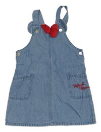 Modré riflové šaty s mašlí - Minnie PRIMARK