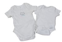 2set - 2x body - bílé + bílé s kočičkou C&A