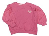 Růžová oversize mikina s mašličkou Little kids