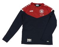 Tmavomodro-červená sportovní mikina s logem jako