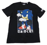 Černé tričko se Sonicem C&A
