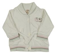 Bílá tepláková bunda s potiskem H&M