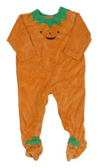 Oranžový sametový overal - Dýně 