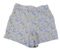 Bílo-světlemodré květované kraťasy Primark