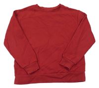 Červená mikina s nápisy H&M
