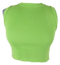 Dámský limetkový crop pletený top Primark 