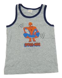 Šedo-tmavomodré melírované tílko se Spider-manem MARVEL