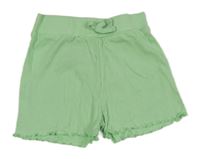 Světlezelené žebrované kraťasy s mašlí PRIMARK