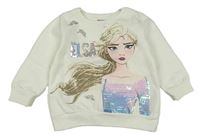 Smetanová mikina s Elsou a flitry Disney