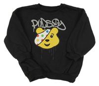 Černá oversize mikina s Pudsey George 