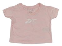 Světlerůžové tričko s logem Reebok