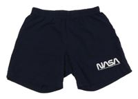 Tmavomodré pyžamové kraťasy s nápisem - NASA