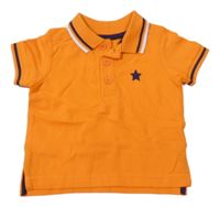 Oranžové polo tričko s hvězdou Mothercare