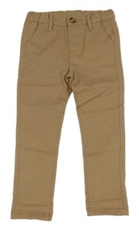Béžové plátěné chino kalhoty Dunnes