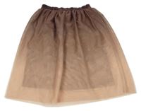 Hnědo-světlehnědá tylová sukně Nutmeg