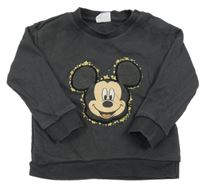 Antracitová mikina s Mickeym Disney
