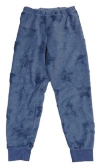 Tmavomodré chlupaté pyžamové kalhoty s hvězdami H&M