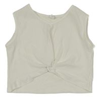 Bílý lehký crop top Shein