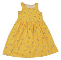 Žluté květované šaty H&M