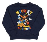 Tmavomodrá mikina s Mickeym a kamarády Primark