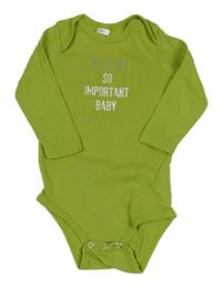 Zelené body s nápisem 
