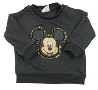 Tmavošedá mikina s 3D Mickey Disney