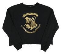 Černá crop mikina s erbem - Harry Potter Primark