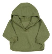 Khaki fleecová mikina s kapucí PRIMARK