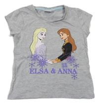 Šedé melírované tričko s Frozen Disney