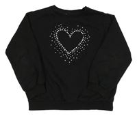 Černá oversize mikina s kamínky H&M