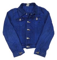 Safírová riflová crop bunda s límečkem H&M