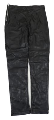 Černé koženkové kalhoty H&M