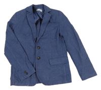 Modré lněné sako H&M