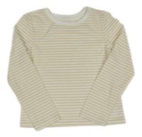 Bílo-zlaté pruhované triko Primark