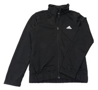 Černá propínací sportovní mikina s logem Adidas